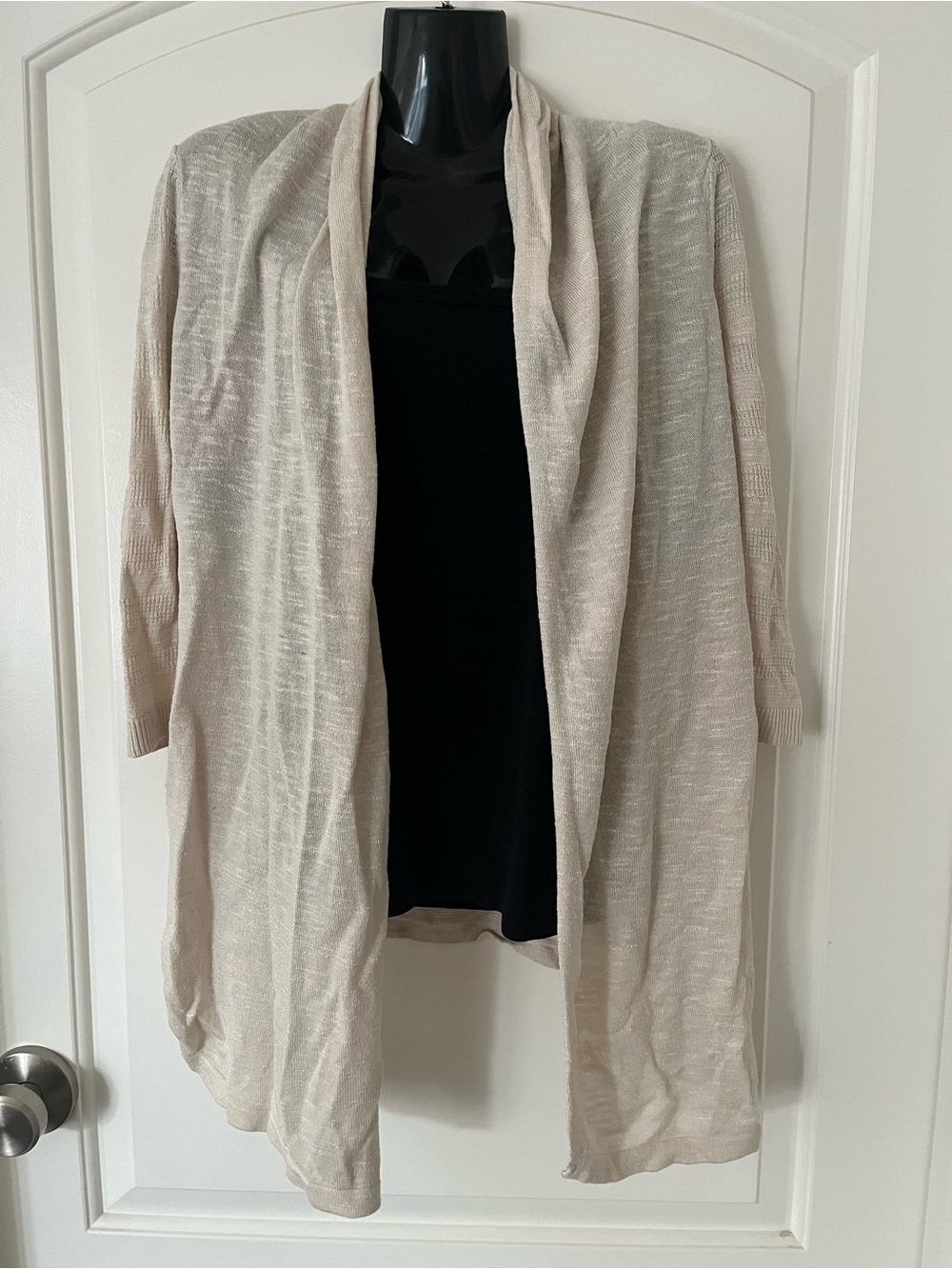 Banana Republic Light Beige Open Drape Cardigan